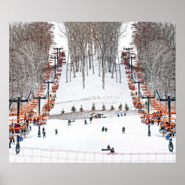 Poster Sports d'hiver Ski Mur Art (Devant)