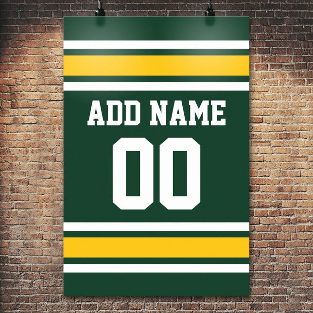 Poster Sports Team Football Jersey Nom personnalisé Numér (Custom Poster)