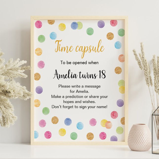 Poster Spot Arc-en-ciel Signe de la capsule d'heure d'ann (Créateur téléchargé)