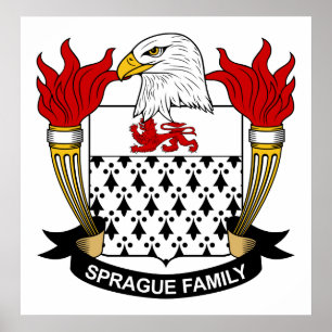Poster Sprague Family Crest