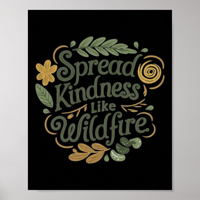 Poster Spread Kindness - Sticker Positif Affirmation (Devant)
