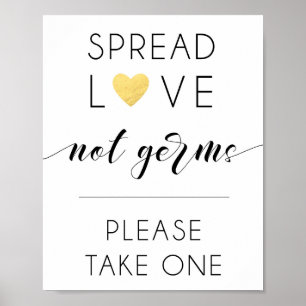 Poster Spread Love not germs signe