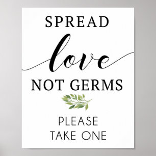 Poster Spread Love not germs signe