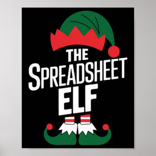 Poster Spreadsheet Elf Group Matching Family Christma