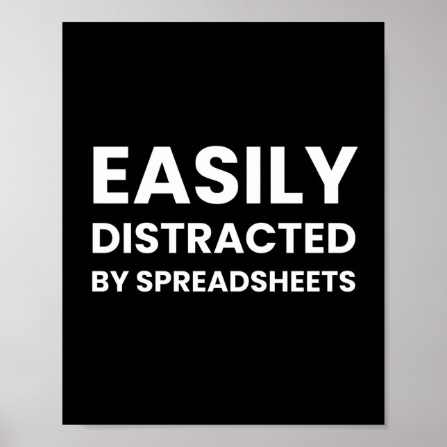 Poster Spreasheets Drôle Comptable Dit (Devant)