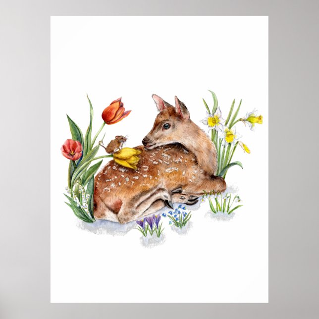 Poster Spring Deer (Devant)