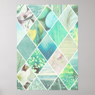 Poster Spring Diamond Pattern