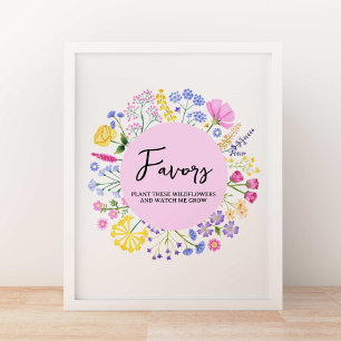 Poster Spring Fleur sauvage Garden Party Anniversaire Ped