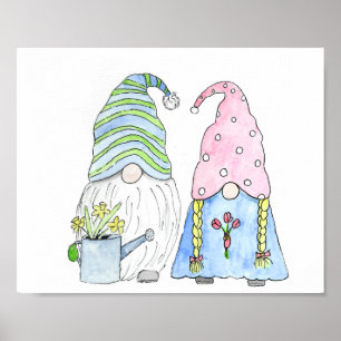 Poster Spring Garden Mama et Papa Gnomes
