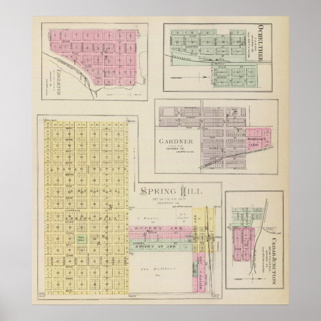Poster Spring Hill, Edgerton, Ocheltree, Gardner, Kansas (Devant)
