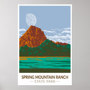 Poster Spring Mountain Ranch State Park Nevada Vintage 