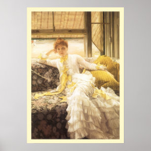 Poster Spring (Seaside) by James Tissot, Vintage Portrait