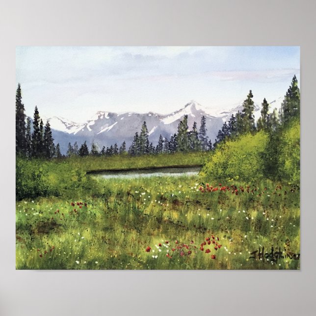 POSTER SPRINGTIME DANS LA COULEUR D'EAU DES ROCHERS CANAD (Devant)