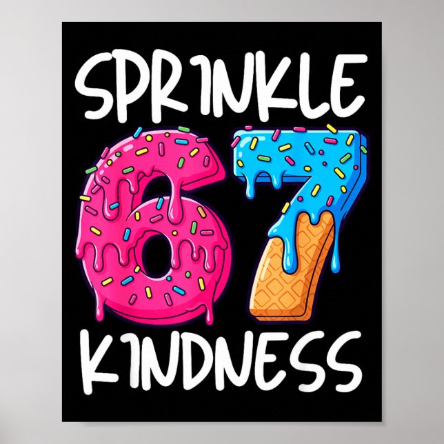 Poster Sprinkle Kindness Family Matching Doughnut Ice-cre (Devant)