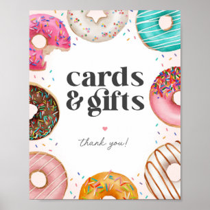 Poster Sprinted Donuts Symbole d'anniversaire Cartes et c