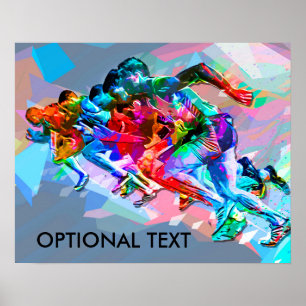 Poster Sprinters couleur Super Crayon