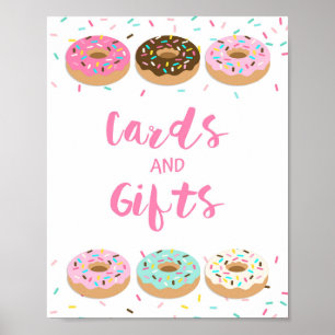 Poster Sprinteur de beigne rose Cartes et cadeaux
