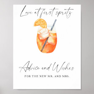 Poster Spritz Aperol enterrement de vie de jeune fille -