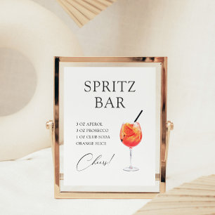 Poster Spritz Cocktail Bar Recette