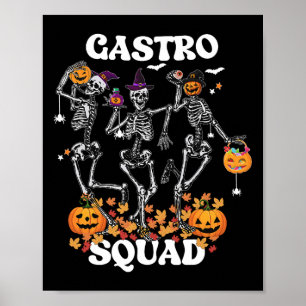 Poster Squad Halloween Squelette Danse Endoscopie Infirmi