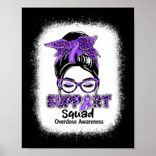Poster Squad Nœud Sale Ruban Violet Sensibilisation au Su
