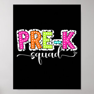 Poster Squad pré-k Retour À L'École Points Dalmatiens