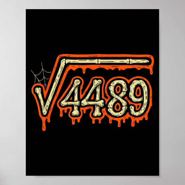 Poster Square Root 4489 Equals 67 Geek Joke  (Devant)
