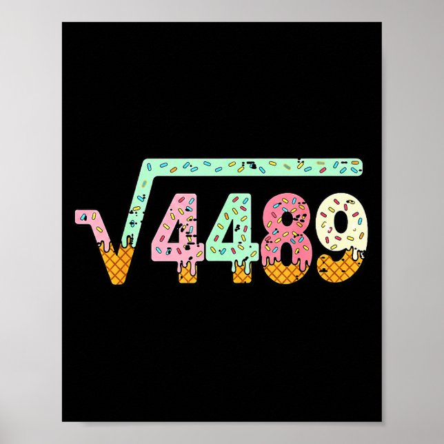 Poster Square Root 4489 Slang Math Teacher Six Seven 6 7  (Devant)