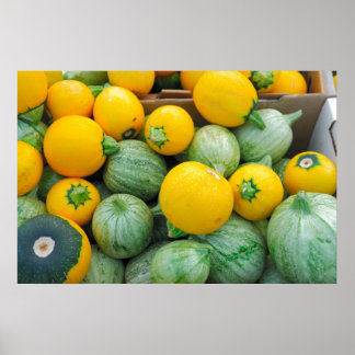 Poster Squash Vert Et Jaune