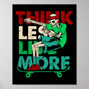 Poster Squeleton qui fait dab sur skateboard Deck Skatebo