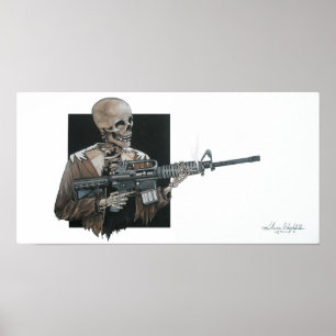 Poster Squelette AR-15