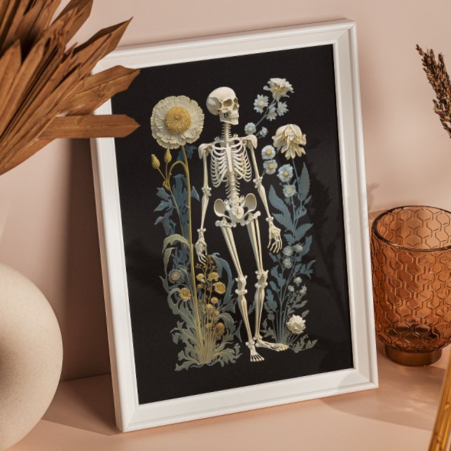 Poster Squelette botanique foncé | Anatomie gothique vint (Créateur téléchargé)