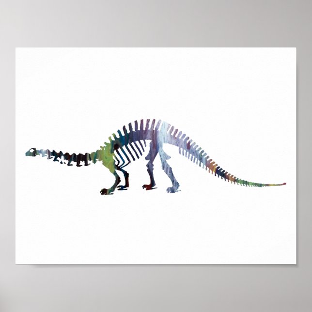 Poster squelette de brontosaurus (Devant)