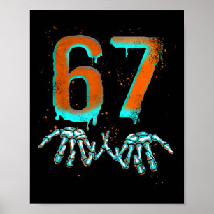 Poster Squelette de Halloween drôle 67 Meme