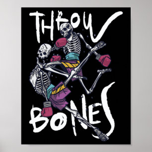 Poster Squelette de Muay Thai - Boxe thaïlandaise et kick