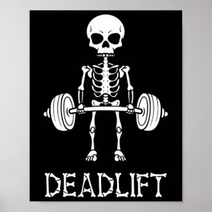 Poster Squelette de soulevé de terre Gym Musculation Fitn