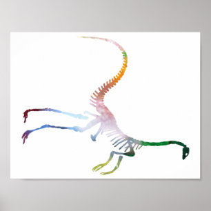 Poster squelette de struthiomimus