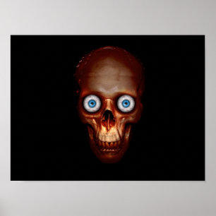 Poster squelette effrayant