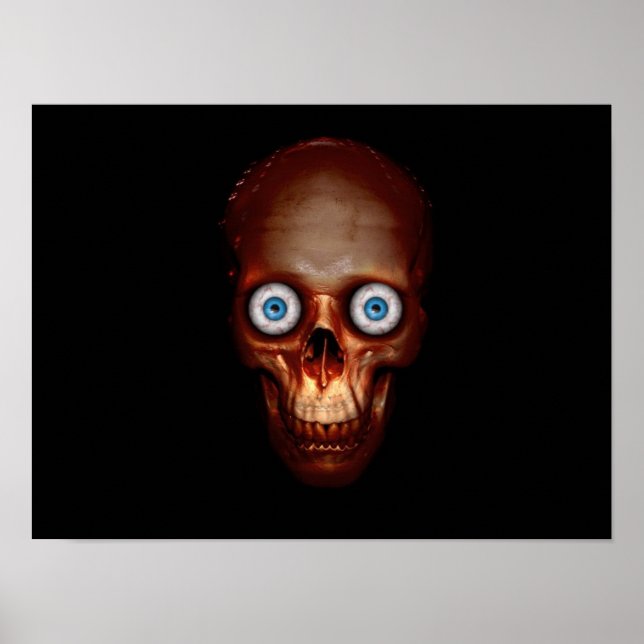 Poster squelette effrayant (Devant)