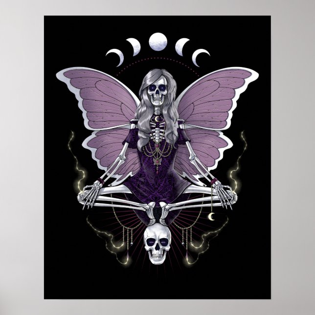 Poster Squelette papillon Goth (Devant)