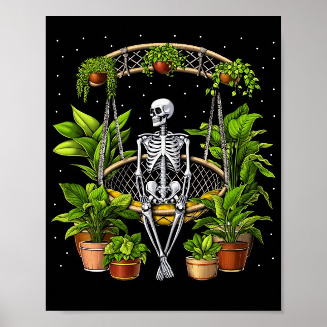 Poster Squelette Plante Lover (Devant)