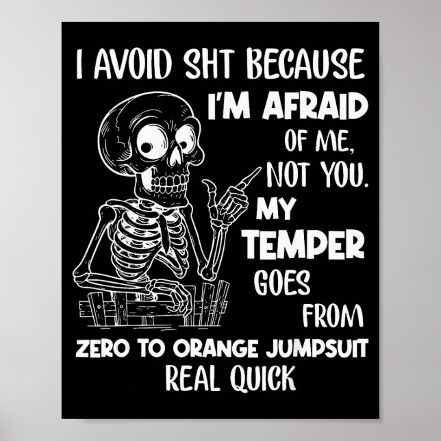 Poster Squelette que j'évite parce que j'ai peur de moi e (Devant)