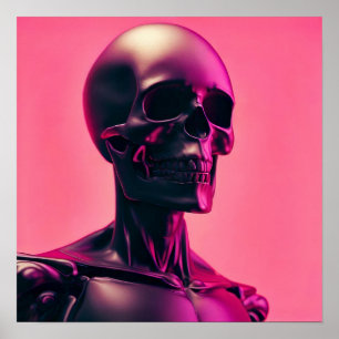 Poster Squelette robotique futuriste