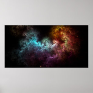Poster Squiggley Nebula Star Dust Cloud CRQENH