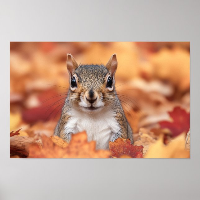 Poster Squirrel Wild Animal Loving Portrait  (Devant)