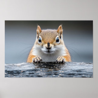 Poster Squirrel Wild Animal Loving Portrait 