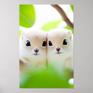 Poster Squirrel Wild Animal Loving Portrait 