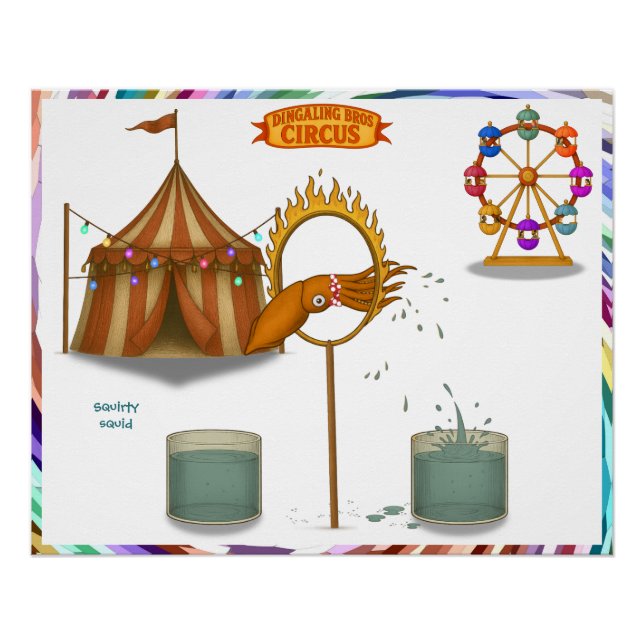 Poster Squirty squid (Devant)