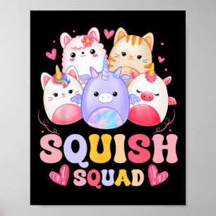 Poster Squish Squad Anniversaire Pour Les Filles Enfants 