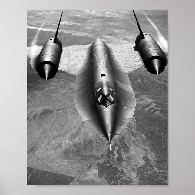 Poster SR-71 Blackbird survolant la Californie (Devant)